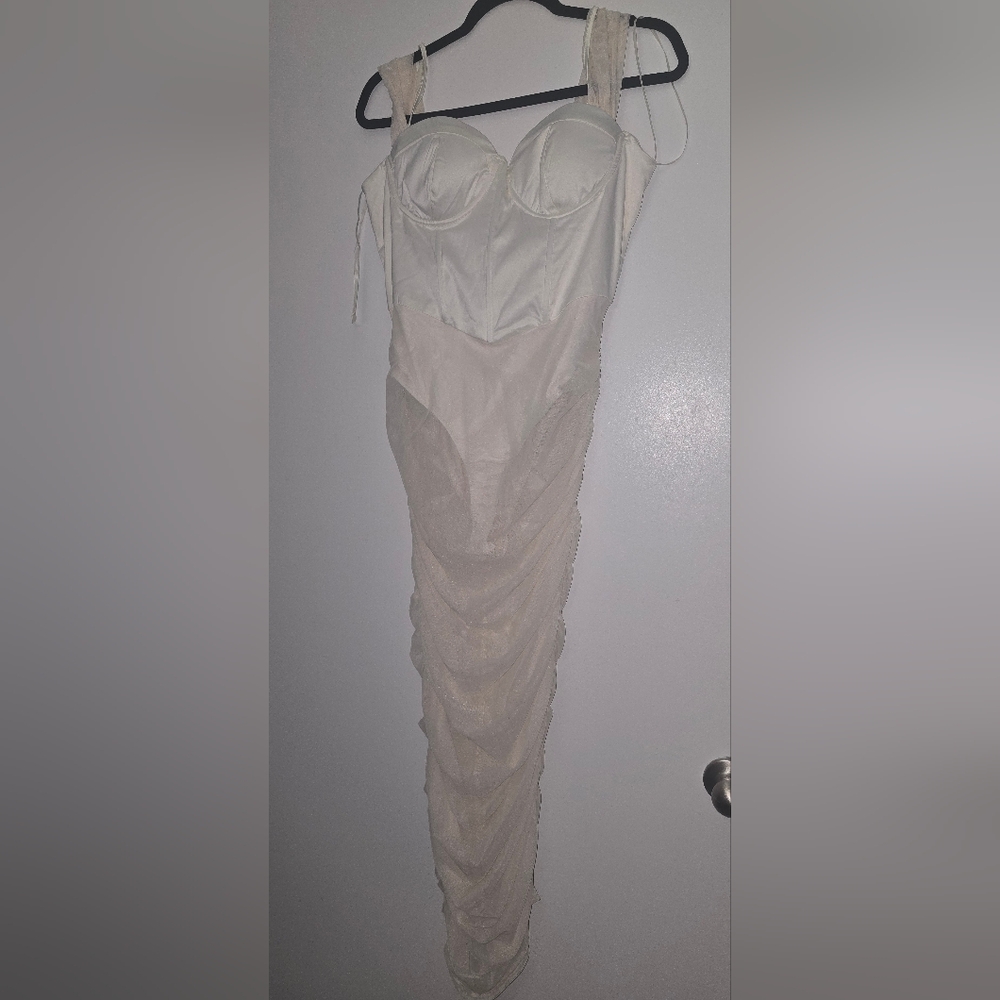 Deep Connection Sheer Midi Dress - Picture 4 of 4
